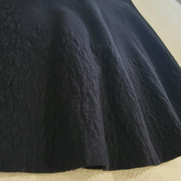 Catherine Malandrino Black A-Line Skirt Size Small Ribbed Textured Pattern - Picture 2 of 10